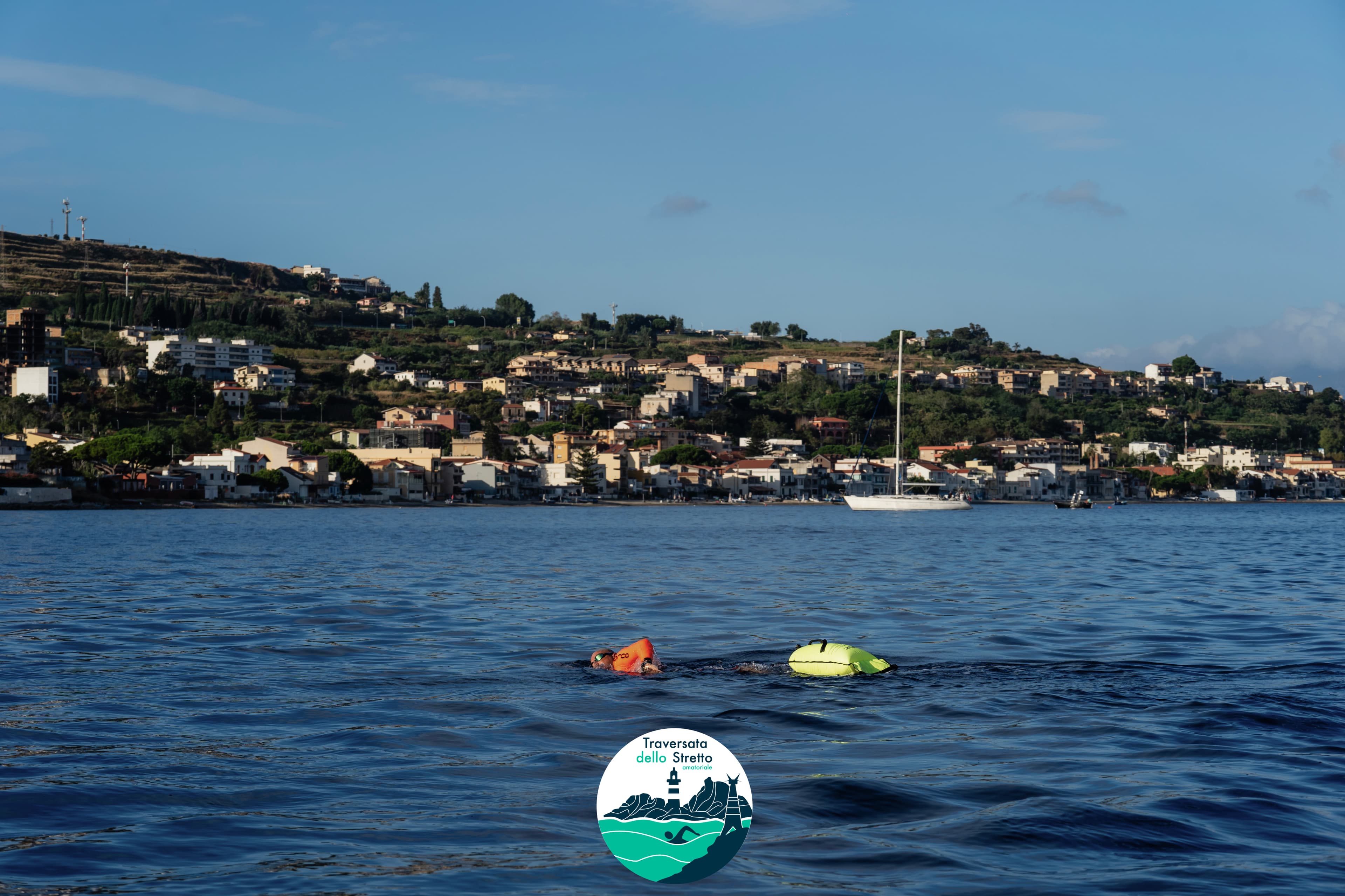 Panoramic view of the Strait of Messina